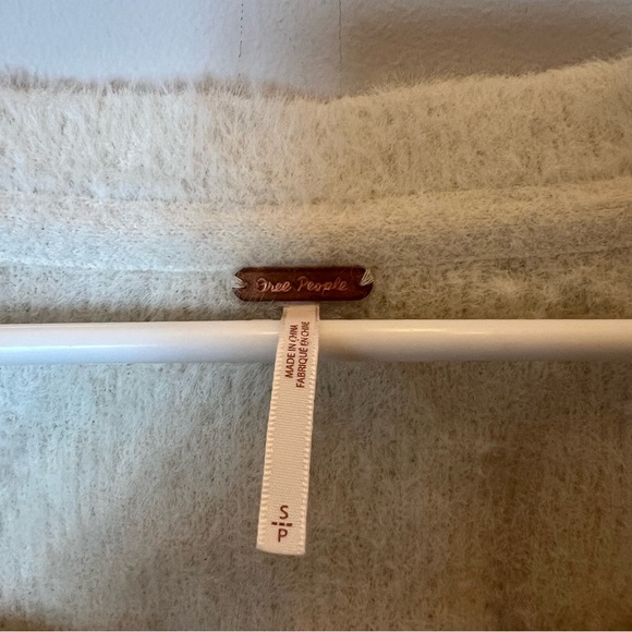 Free People Moonbeam 3/4 Puff Sleeve Pullover Pullover Ivory Small - Picture 2 of 4